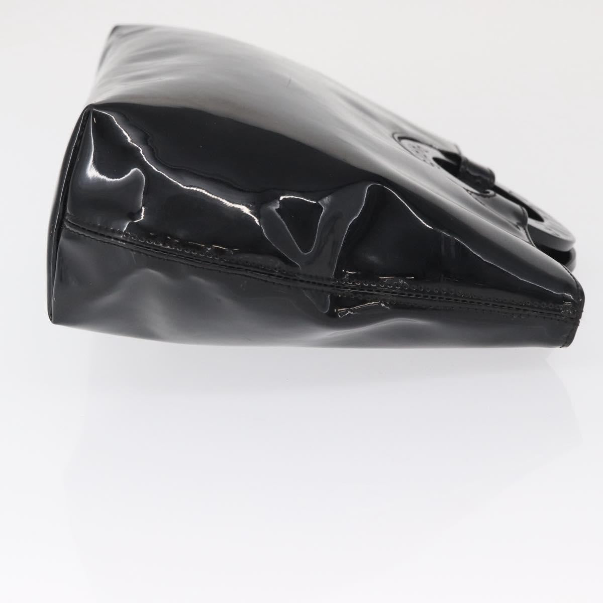 Celine Circle Logo Handbag Patent Leather, BLACK, PATENT_LEATHER, Handbag