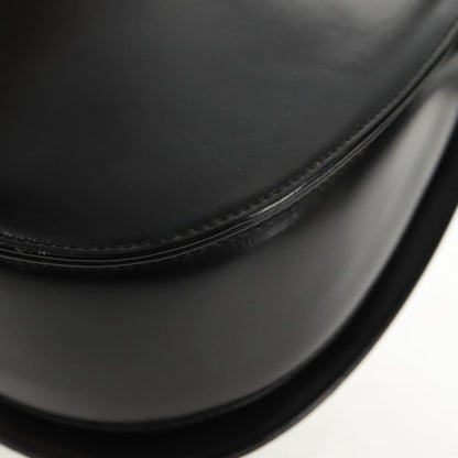 Gucci Vintage Convertible Bamboo Top Handle Bag Leather, BLACK, LEATHER, Handbag