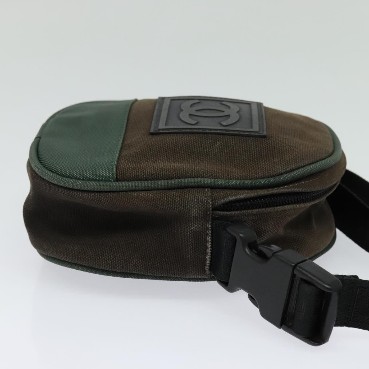 Chanel Sport Line Crossbody Bag Coated Canvas, BROWN, CANVAS, Shoulder bag