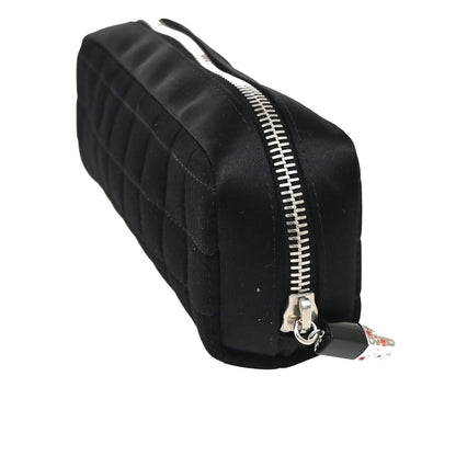 Chanel Chocolate Bar Clutch Nylon, BLACK, NYLON, Clutche & pouche