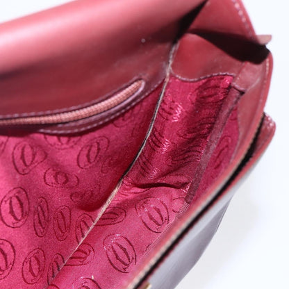cartier Must de Cartier Shoulder Bag Leather, BURGUNDY, LEATHER, Shoulder bag