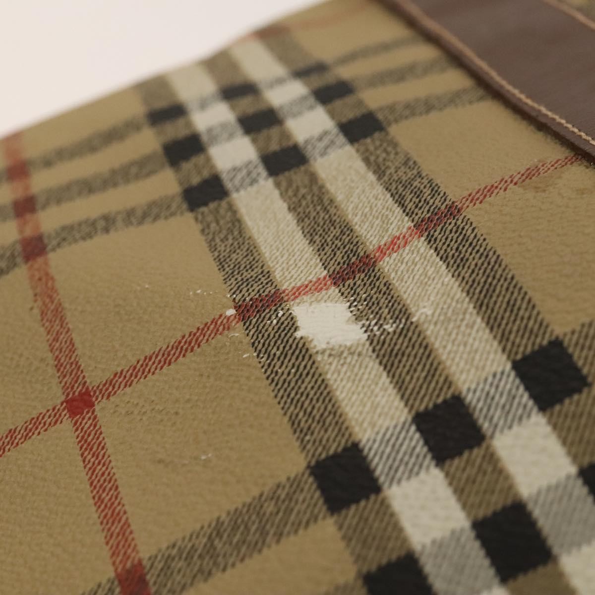 Burberry Nova check boston bag Canvas, Beige, PVC, Travel Bag