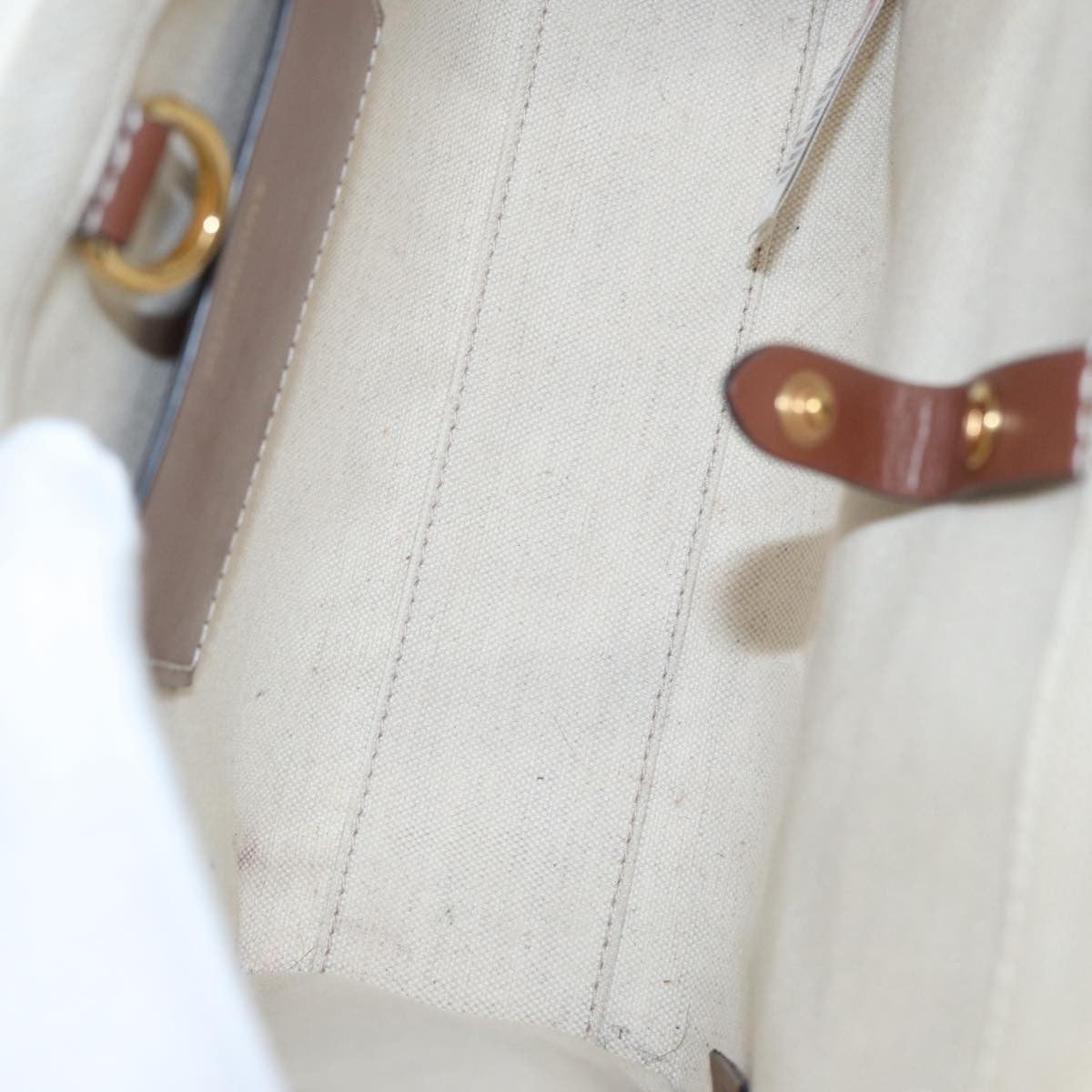 Burberry Freya Shopping Tote Canvas with Leather, BEIGE, CANVAS, Tote bag