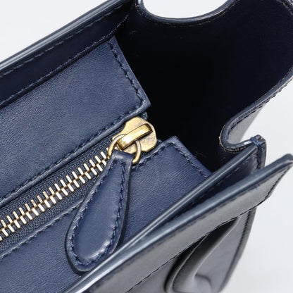 Celine Tricolor Luggage Bag Leather, Navy, Leather, Handbag