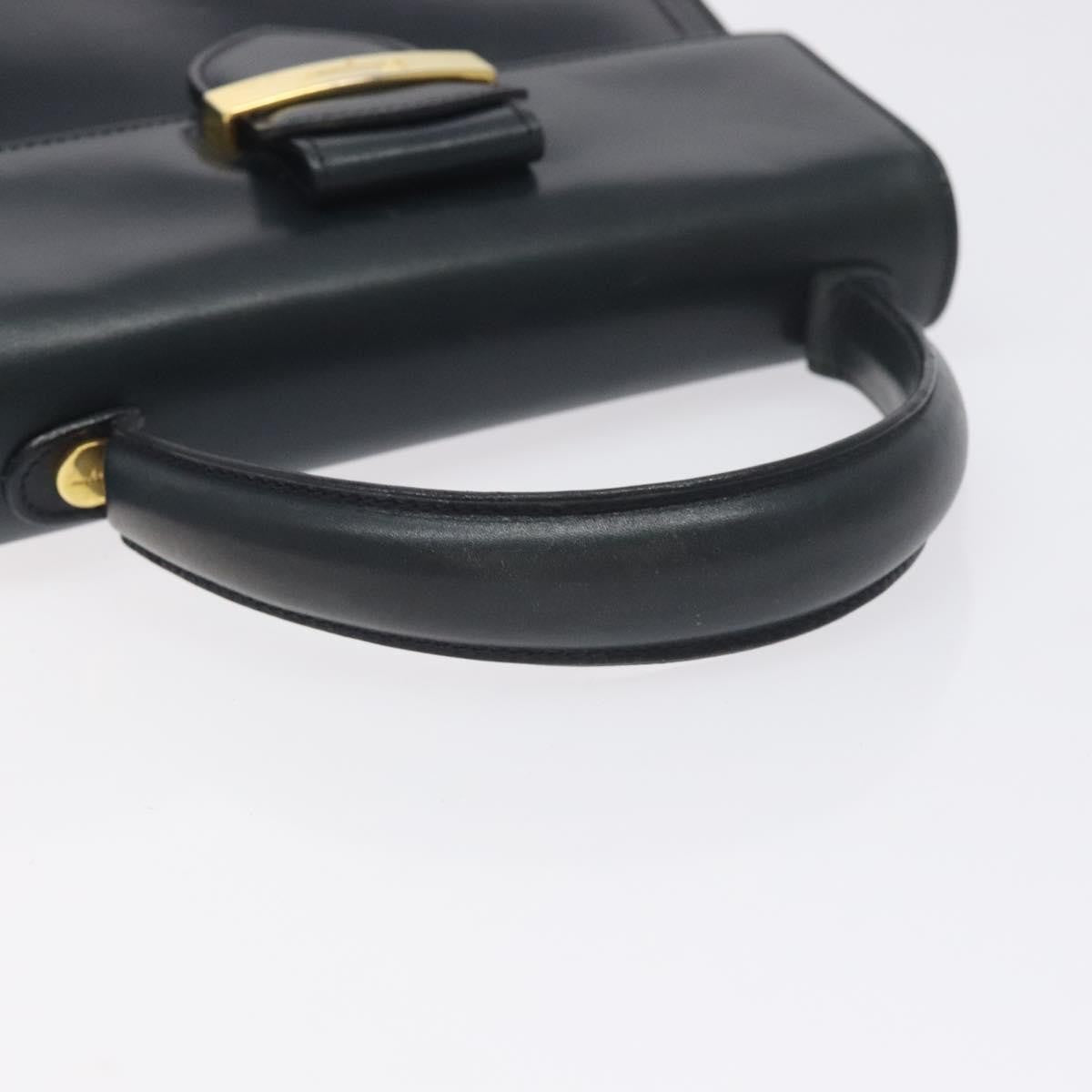 Salvatore Ferragamo Vintage Handbag Leather, BLACK, LEATHER, Handbag