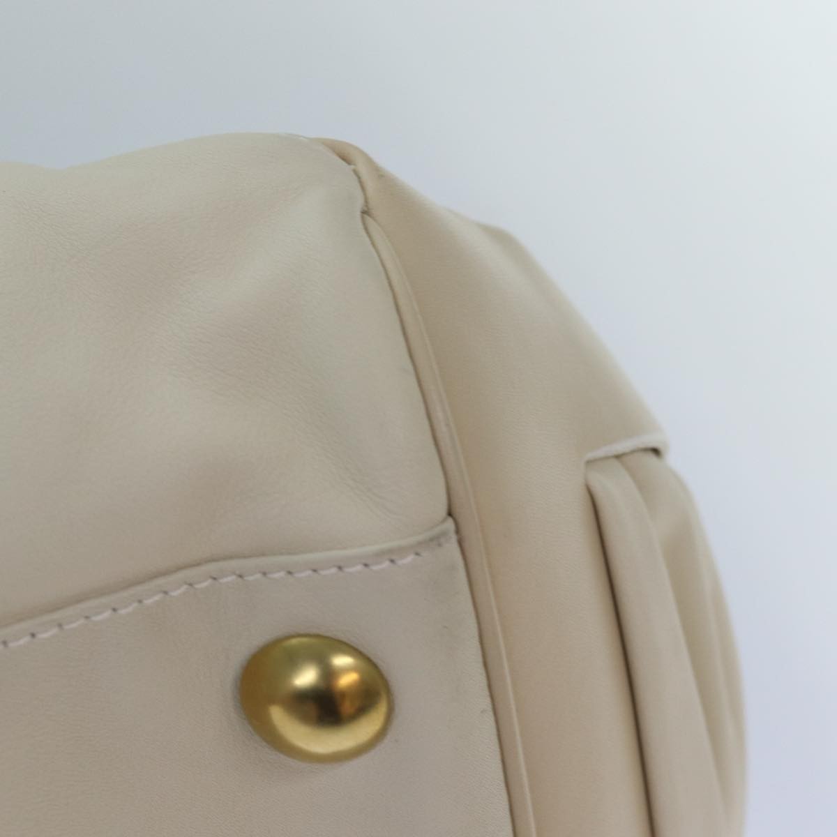 Salvatore Ferragamo Gancini Shoulder Bag Leather, BEIGE, LEATHER, Shoulder bag