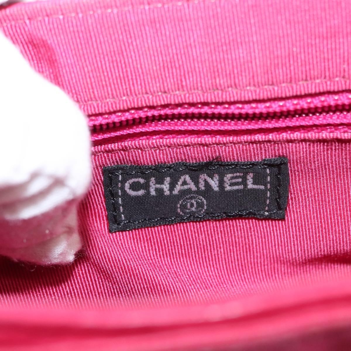 Chanel Chocolate Bar CC Clutch Quilted Leather, PINK, LEATHER, Clutche & pouche