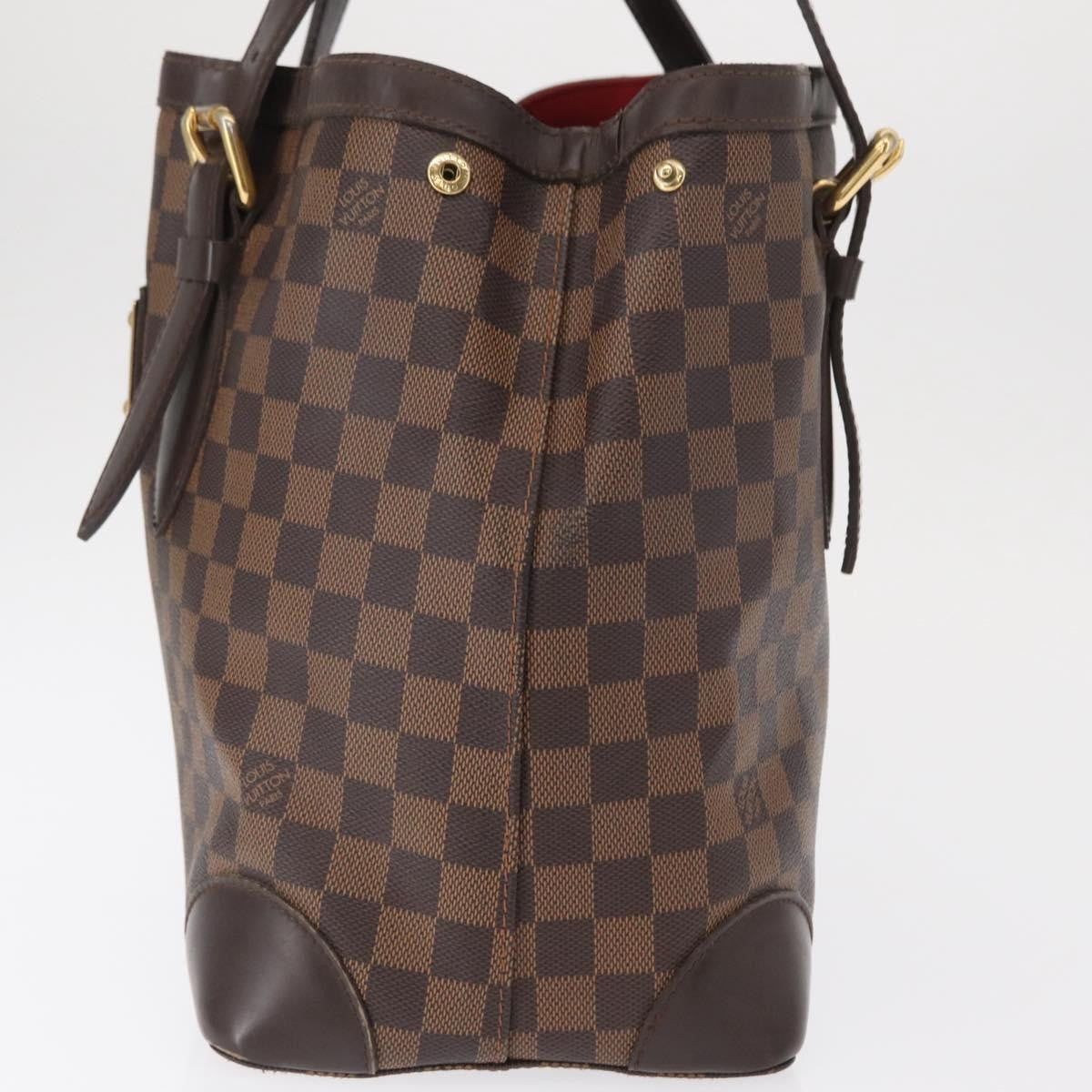 Louis Vuitton Hampstead Handbag Damier, BROWN, CANVAS, Tote bag