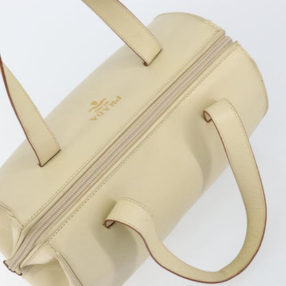 Prada Vintage Handbag Leather, BEIGE, LEATHER, Handbag