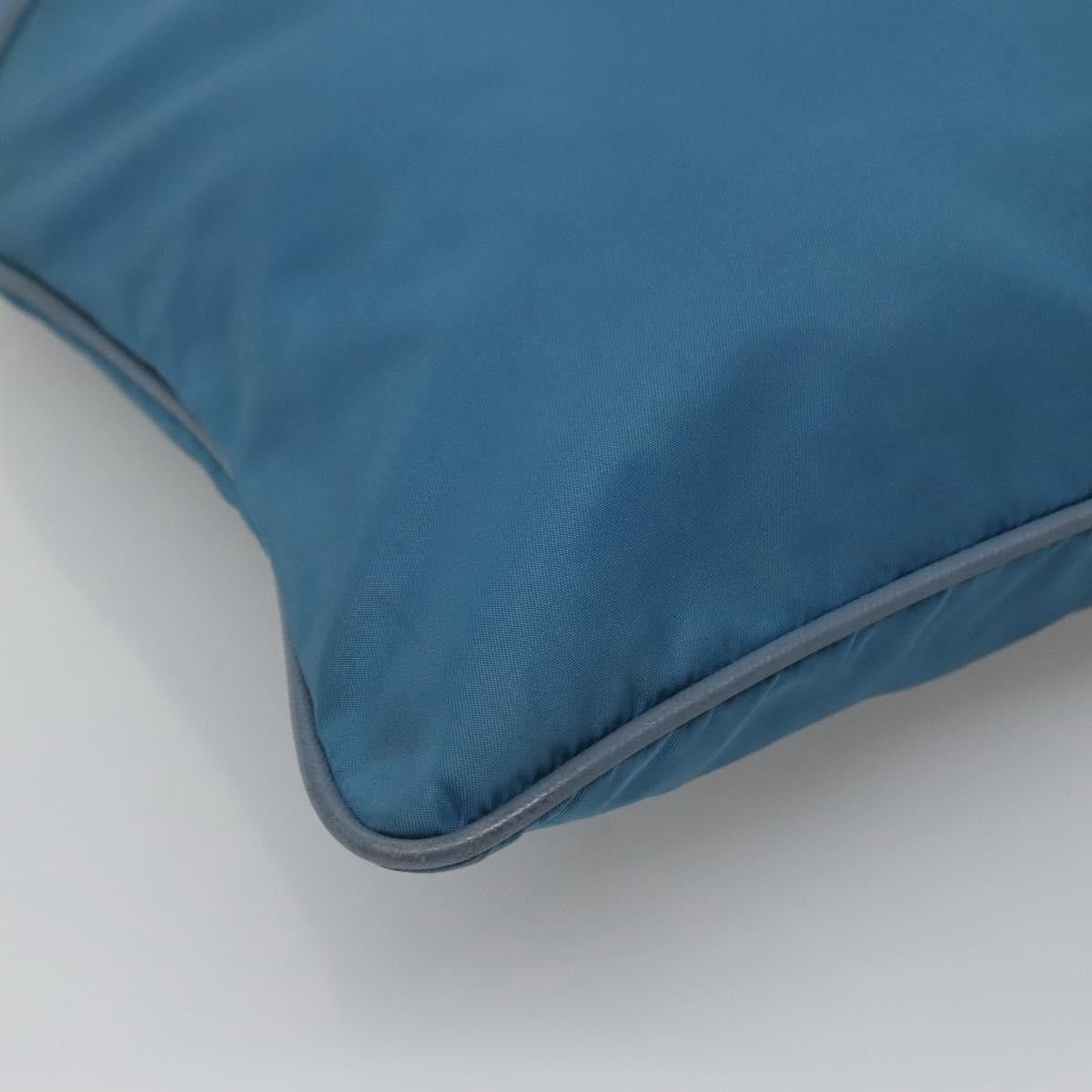 Prada Flat Messenger Bag Tessuto, BLUE, NYLON, Shoulder bag