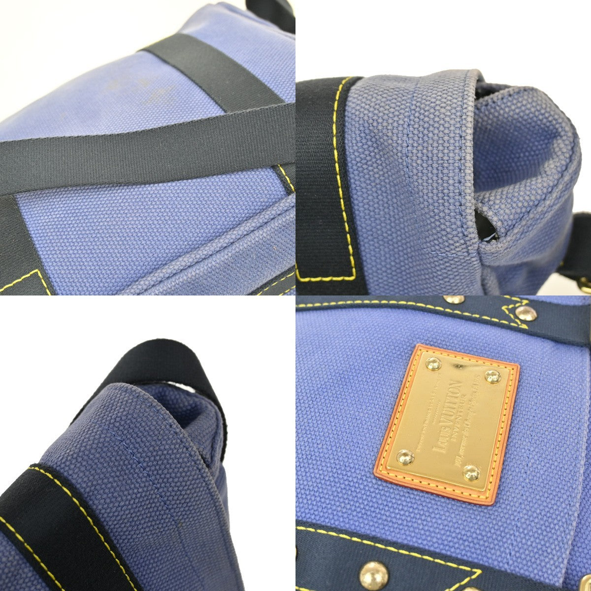 Louis Vuitton Antigua Besace Messenger Bag Canvas, BLUE, CANVAS, Shoulder bag