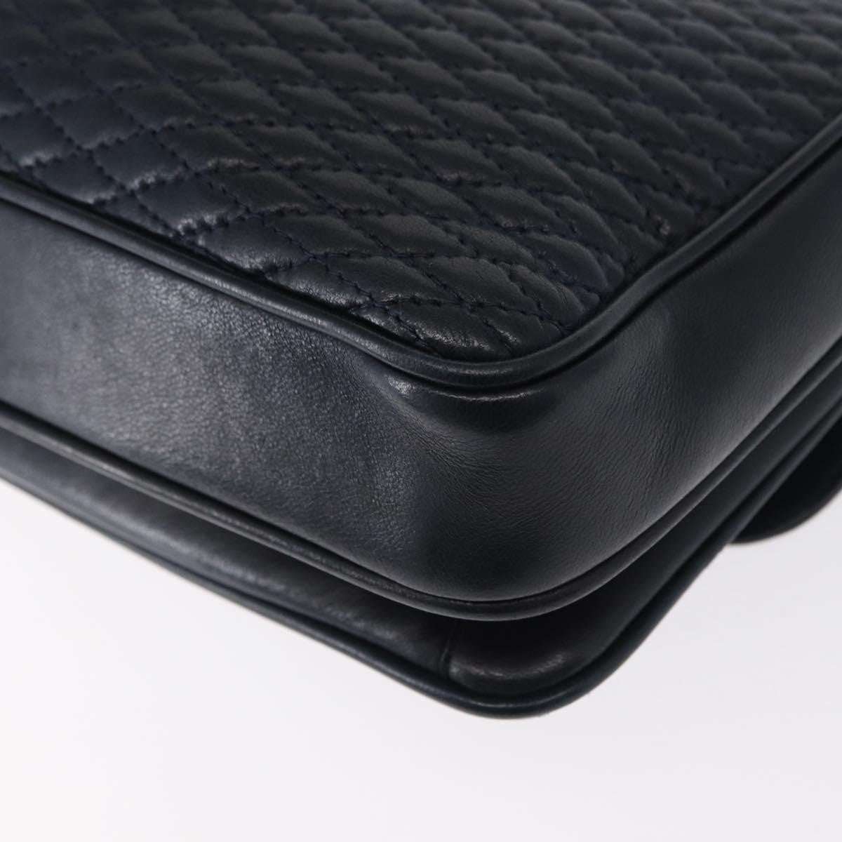 Bally Vintage Shoulder Bag Leather, NAVY, LEATHER, Shoulder bag