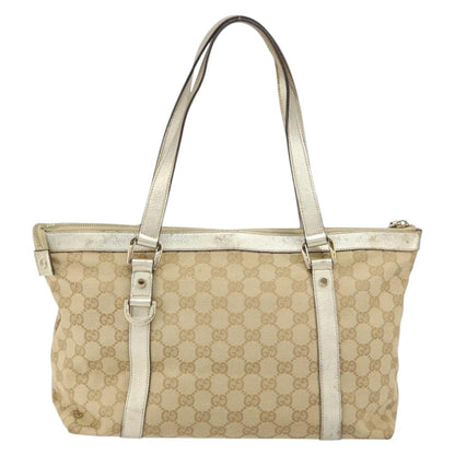 Gucci Abbey Tote GG Canvas, BEIGE, CANVAS, Tote bag