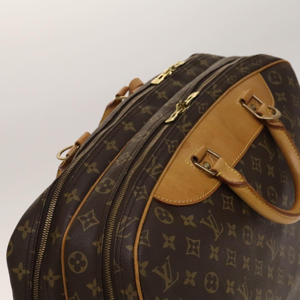 Louis Vuitton Alize Bag Monogram Canvas, BROWN, CANVAS, Travel bag