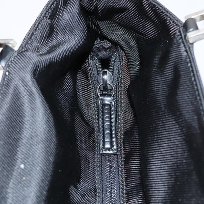 Gucci Vintage Bamboo Handle Bag Nylon, Black, Nylon, Tote Bag