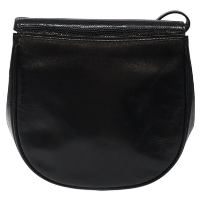 Saint Laurent Vintage Shoulder Bag Leather, BLACK, LEATHER, Shoulder bag