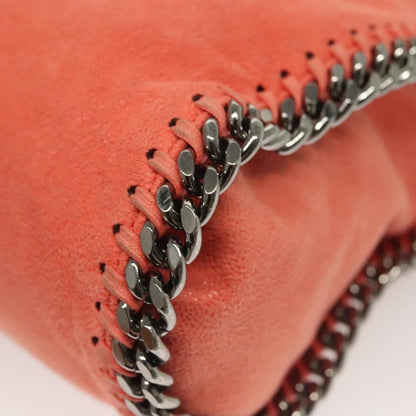 Stella McCartney Falabella Fold Over Bag Faux Suede, ORANGE, SUEDE, Shoulder bag