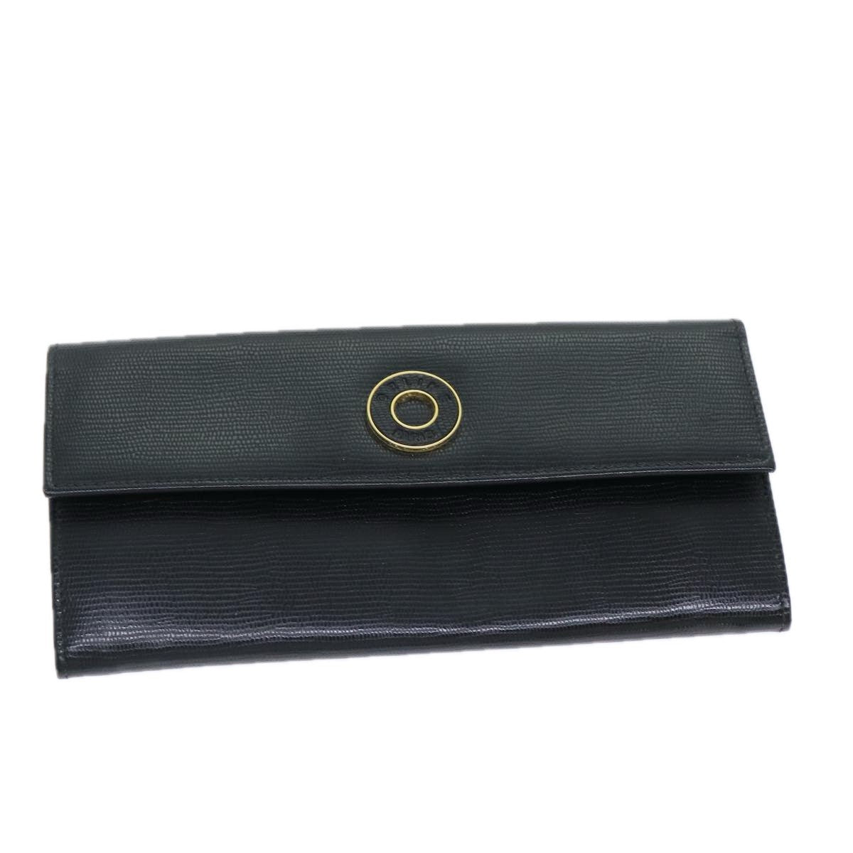 Celine Circle Logo Compact Wallet Leather, BLACK, LEATHER, Wallets