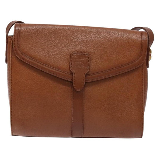 Burberry Flap Shoulder Bag Leather, BROWN, LEATHER, Shoulder bag
