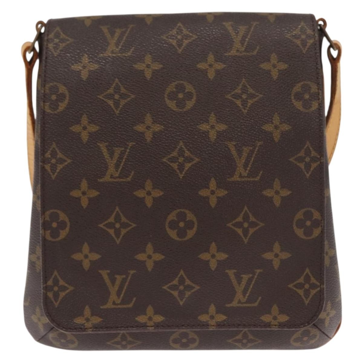 Louis Vuitton Musette Salsa Handbag Monogram Canvas, BROWN, CANVAS, Shoulder bag