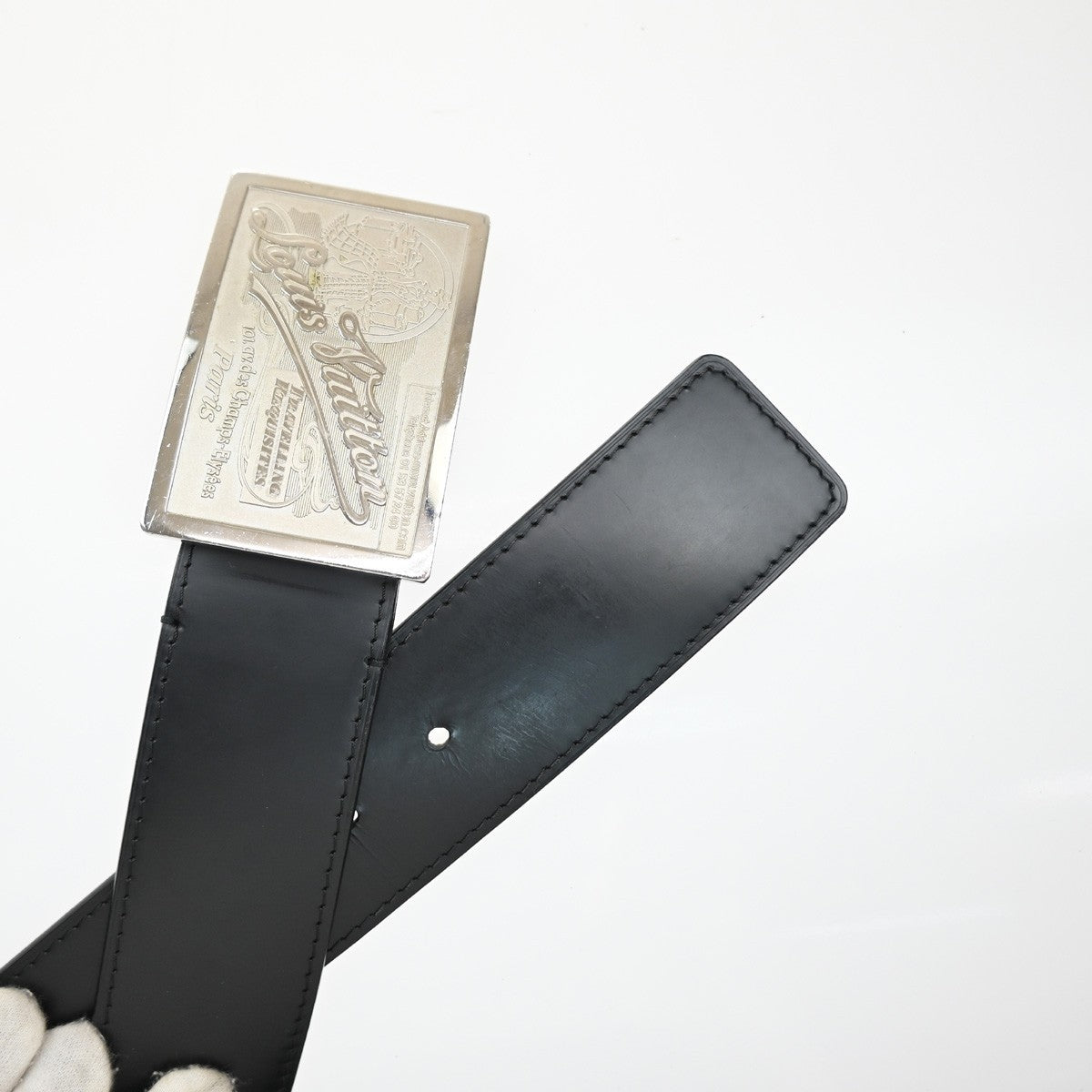 Louis Vuitton Travelling Requisites Belt Leather, BLACK, LEATHER, Belts