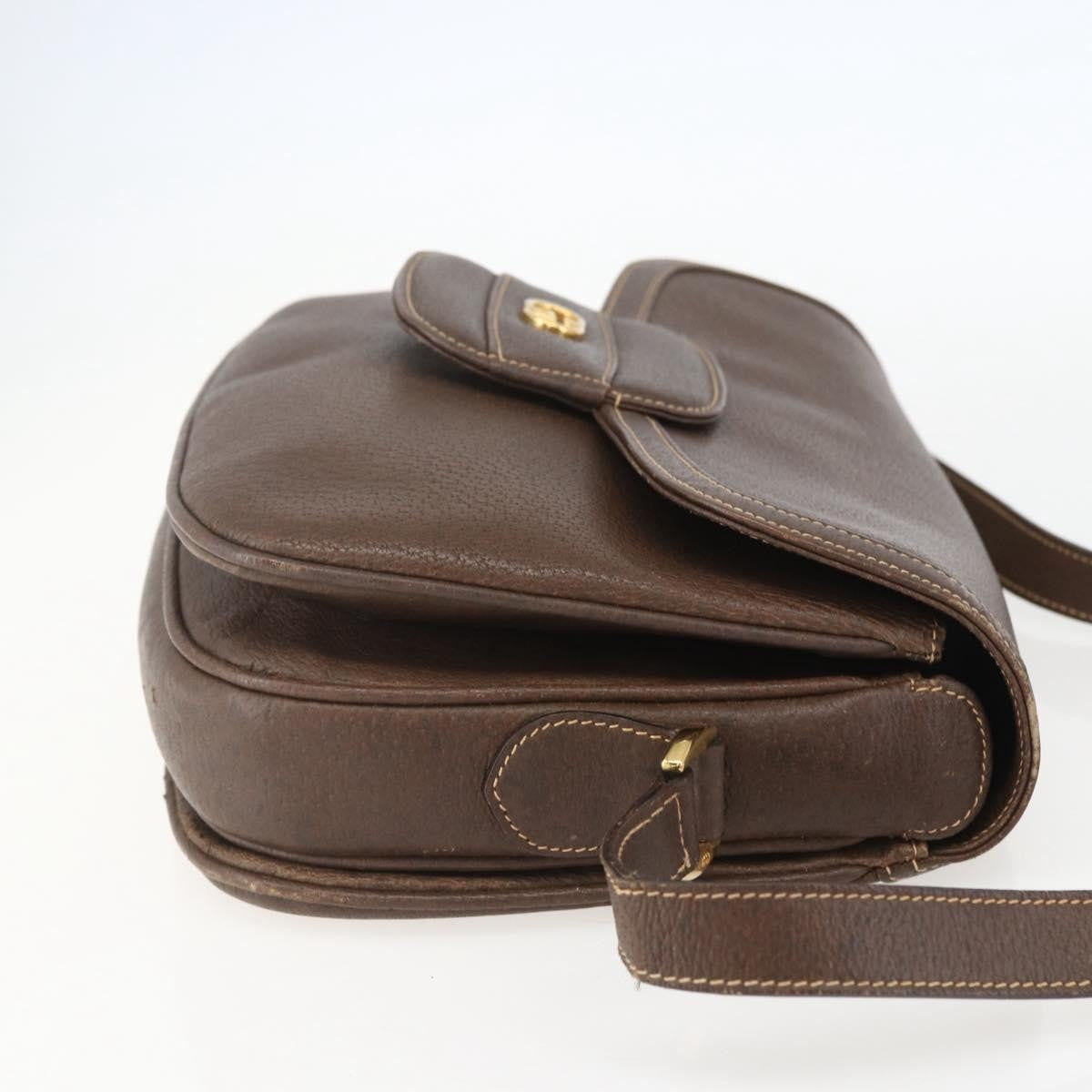 Gucci Vintage Shoulder Bag Leather, BROWN, LEATHER, Shoulder bag