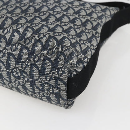 Christian Dior Vintage Trotter Shoulder Bag Canvas, NAVY, CANVAS, Shoulder bag