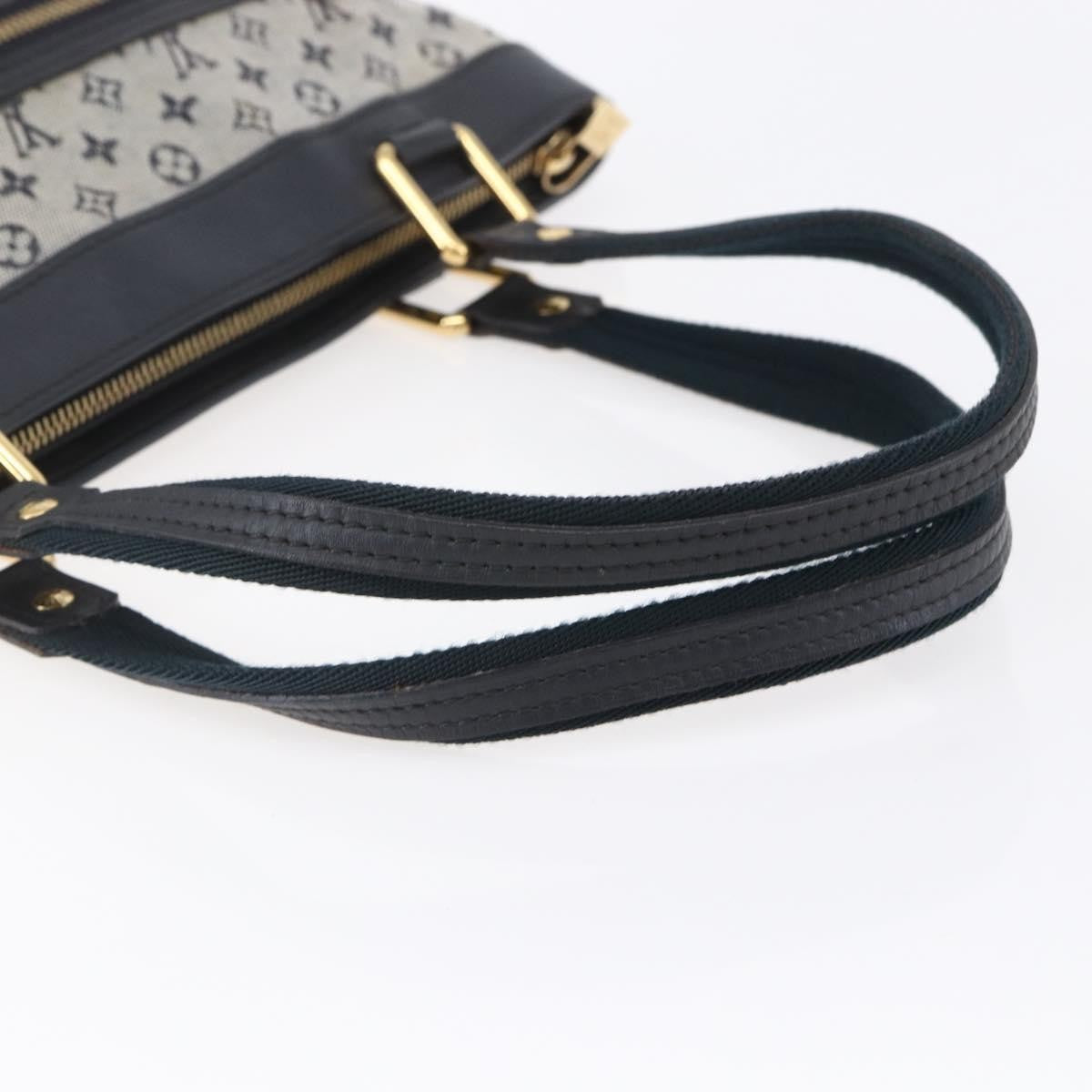 Louis Vuitton Lucille Handbag Mini Lin, BLUE, CANVAS, Handbag