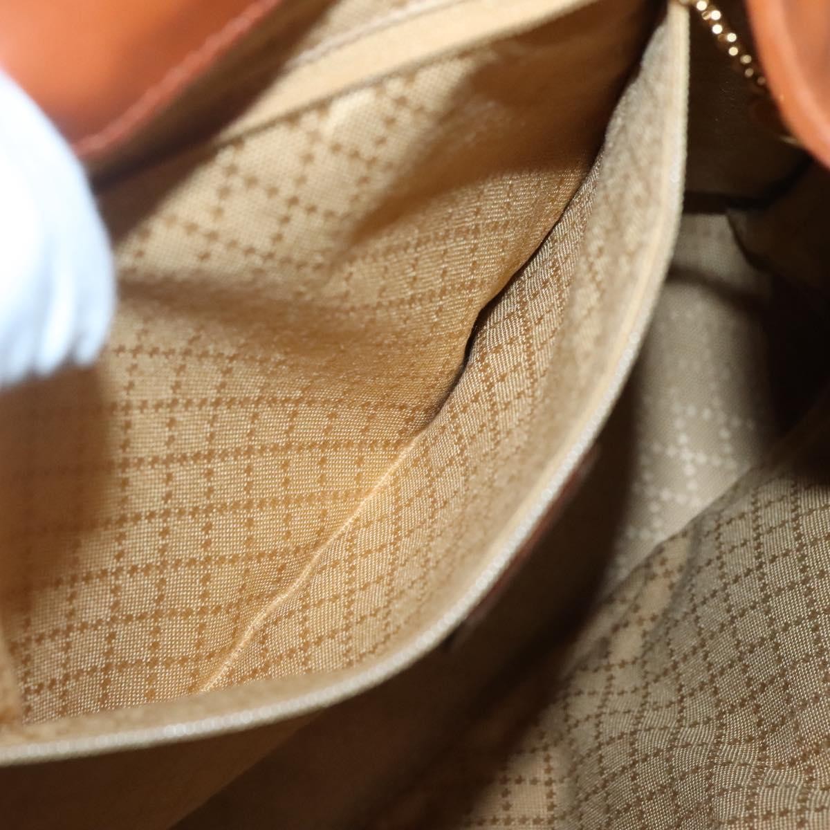 Gucci Vintage Bamboo Backpack Leather, BROWN, LEATHER, Backpack