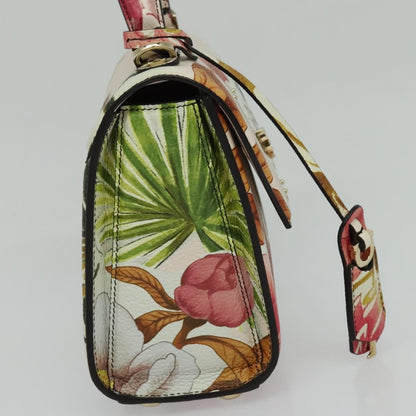 Salvatore Ferragamo Boxyz Top Handle Bag Printed Leather, PINK, LEATHER, Shoulder bag