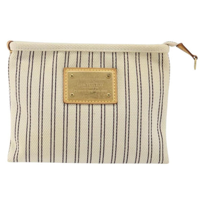 Louis Vuitton Antigua Pouch Canvas, BEIGE, CANVAS, Clutche & pouche