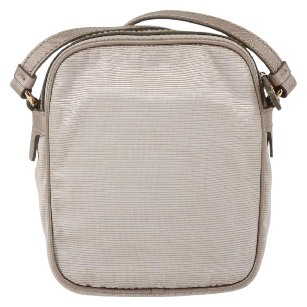 Salvatore Ferragamo Vala Shoulder Bag Nylon, Beige, Nylon, Shoulder Bag