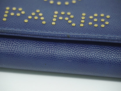 Chanel Deauville Flap Wallet Caviar, NAVY, LEATHER, Wallets