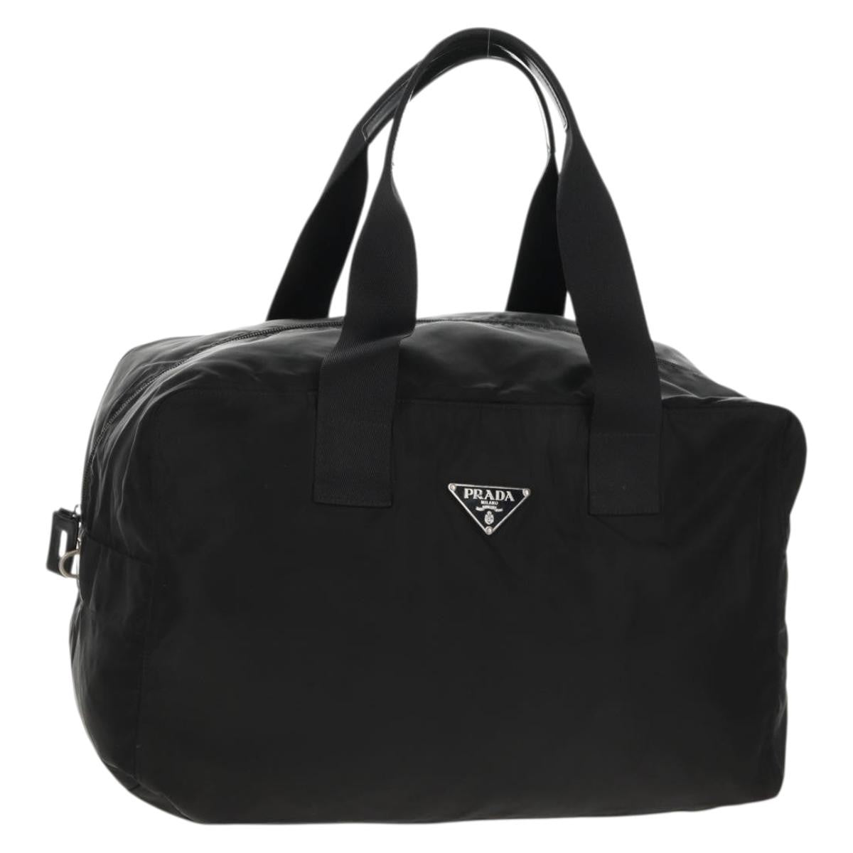 Prada Vintage Boston Bag Nylon, BLACK, NYLON, Travel bag