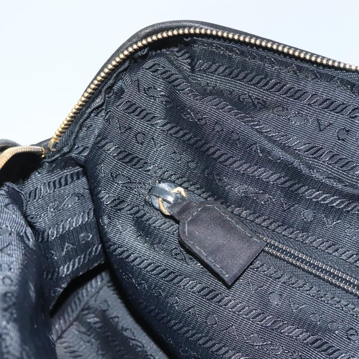 Prada Chain Shoulder Bag Tessuto, BLACK, NYLON, Shoulder bag