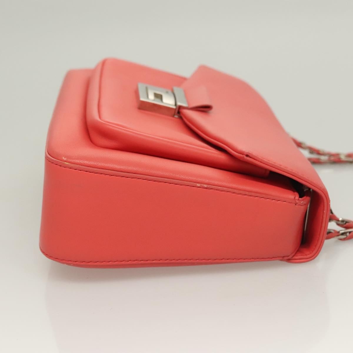 Fendi Be Baguette Flap Bag Leather, PINK, LEATHER, Shoulder bag