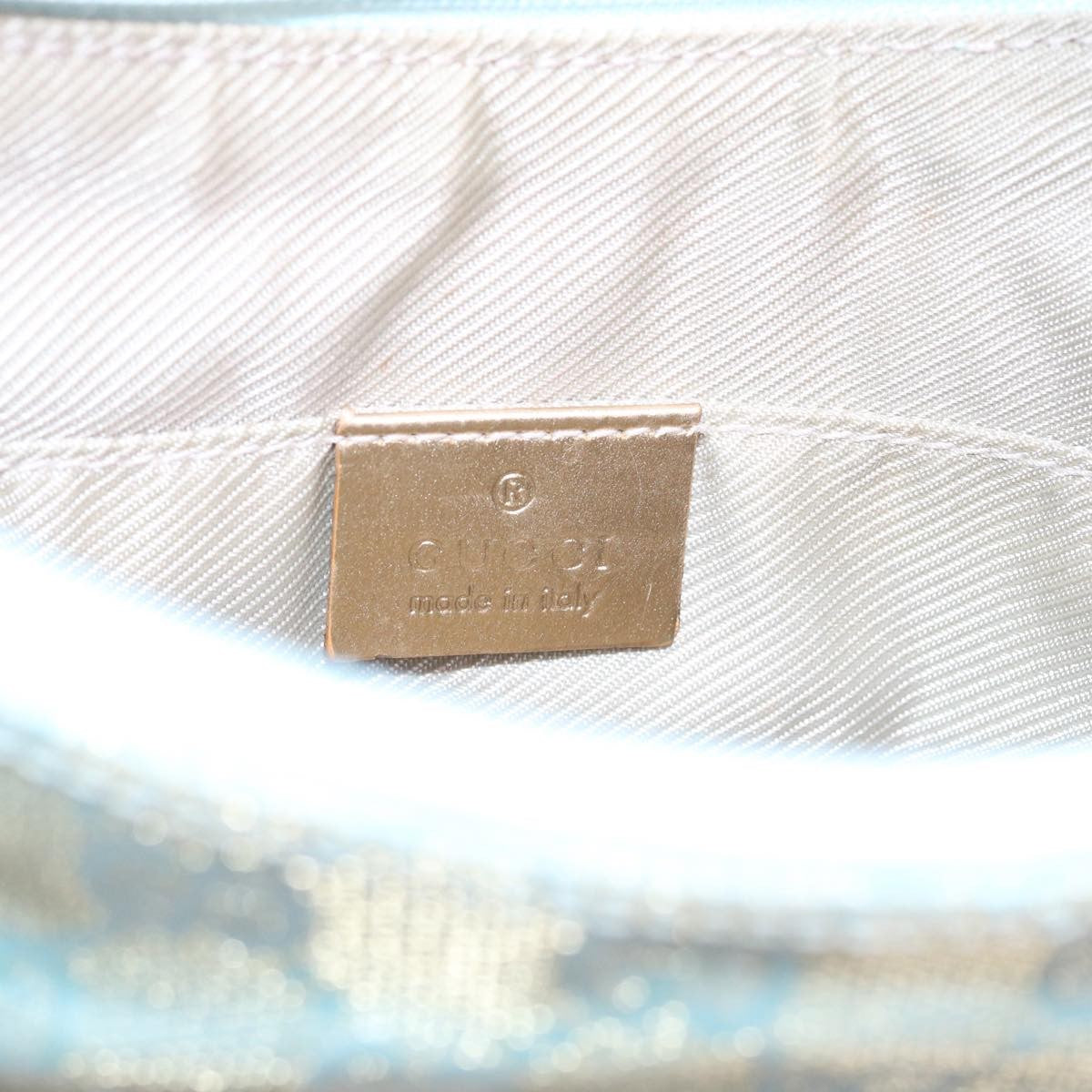 Gucci Vintage Pochette Shoulder Bag GG Canvas, BLUE, CANVAS, Clutche & pouche