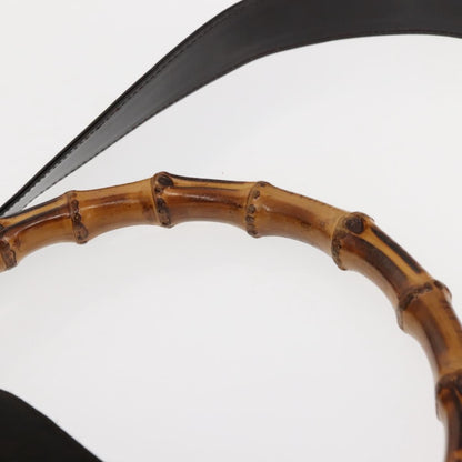 Gucci Vintage Bamboo Shoulder Bag Nylon, BROWN, NYLON, Shoulder bag