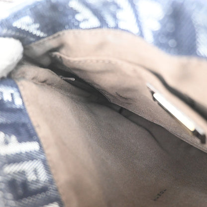 Fendi Vintage Flap Crossbody Bag Zucchino Denim, BLUE, DENIM_JEANS, Shoulder bag