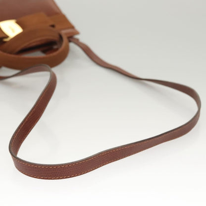 Salvatore Ferragamo Convertible Vara Bow Tote Leather, BROWN, LEATHER, Handbag