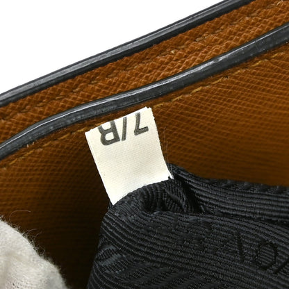 Prada Soft Triple Pocket Convertible Tote Saffiano Leather, BROWN, LEATHER, Tote bag