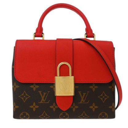 Louis Vuitton Locky Handbag Monogram Canvas with Leather, BROWN, CANVAS, Handbag