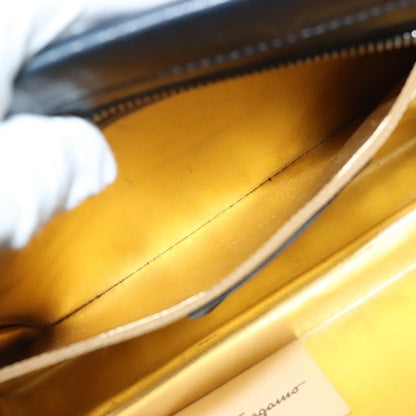 Salvatore Ferragamo Chain Shoulder Bag Leather, NAVY, LEATHER, Shoulder bag