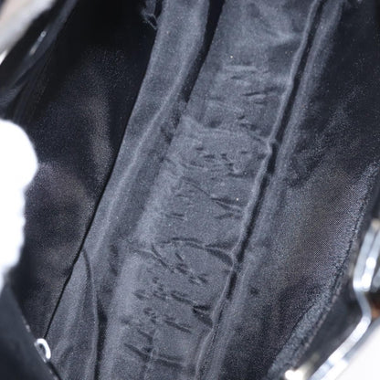 Celine Circle Logo Handbag Patent Leather, BLACK, PATENT_LEATHER, Handbag