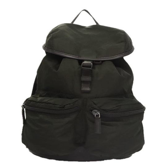Prada Double Front Pocket Backpack Tessuto, KHAKI, NYLON, Backpack