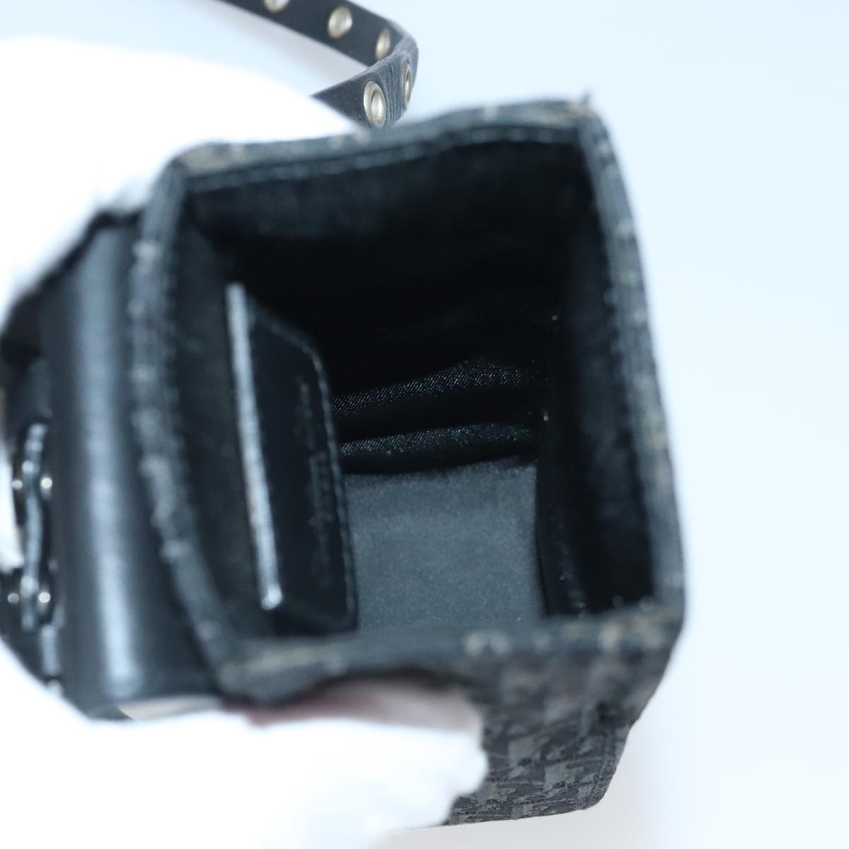 Christian Dior Vintage Trotter Pouch Diorissimo Canvas, BLACK, CANVAS, Clutche & pouche