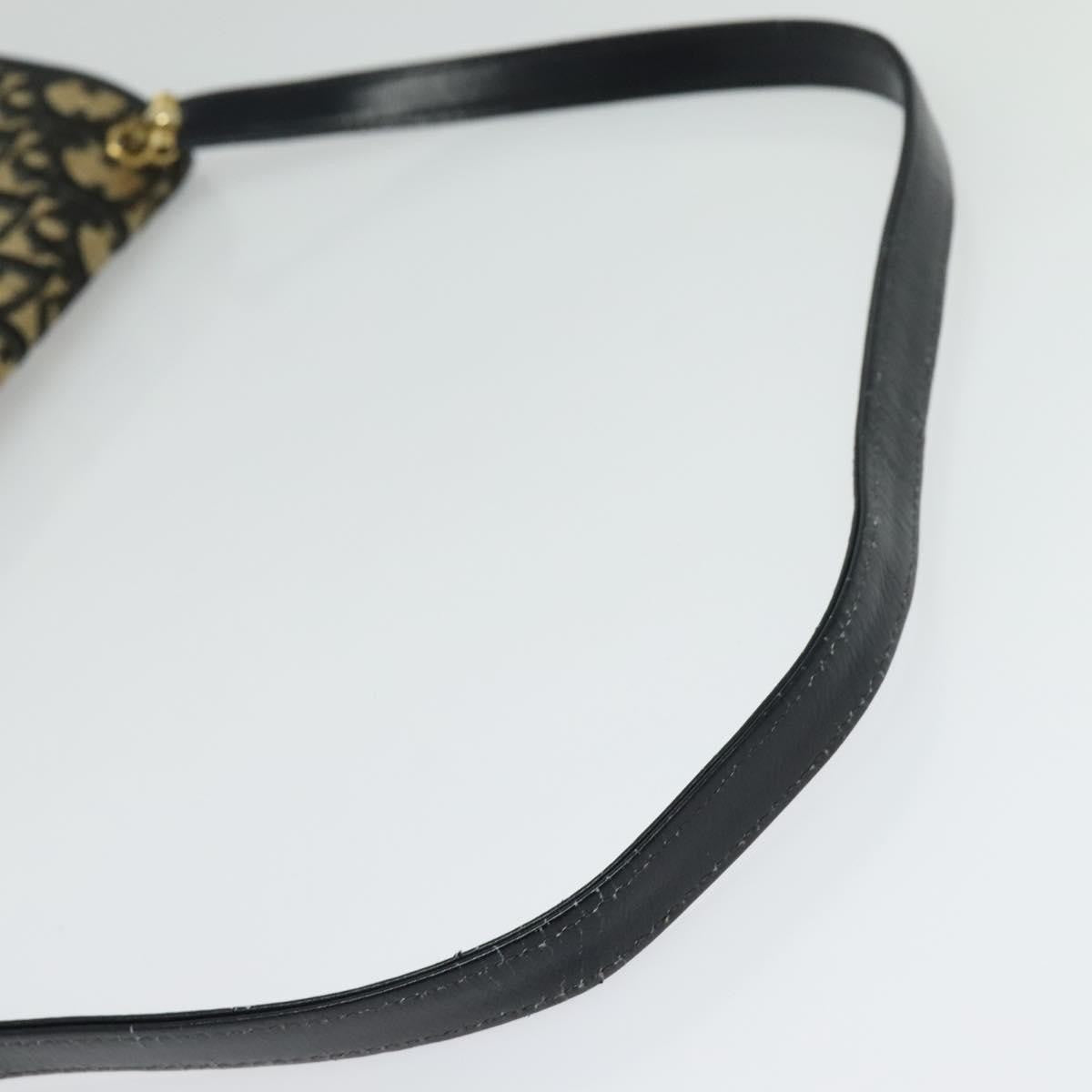 Christian Dior Vintage Trotter Flap Shoulder Bag Diorissimo Canvas, NAVY, CANVAS, Shoulder bag