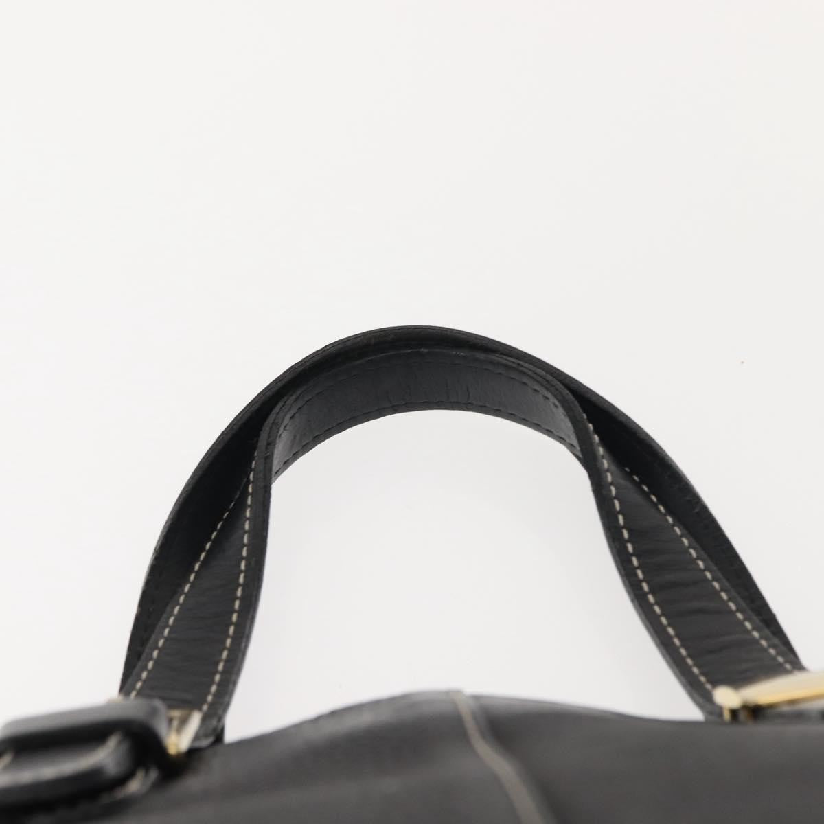 Burberry Vintage Handbag Leather, BLACK, LEATHER, Handbag