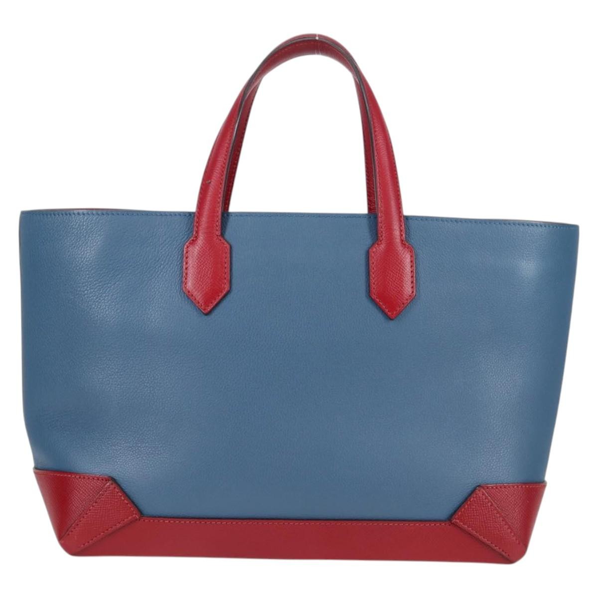 Hermes Maxibox Cabas Evercolor with Epsom, BLUE, LEATHER, Tote bag