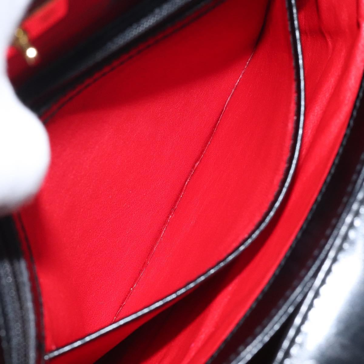 Gucci Vintage Convertible Bamboo Box Crossbody Bag Leather, BLACK, LEATHER, Crossbody bag